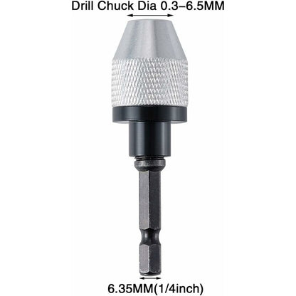 Quick Change Keyless Drill Chuck With 0.3-6.5Mm Hex Shank - Image 2