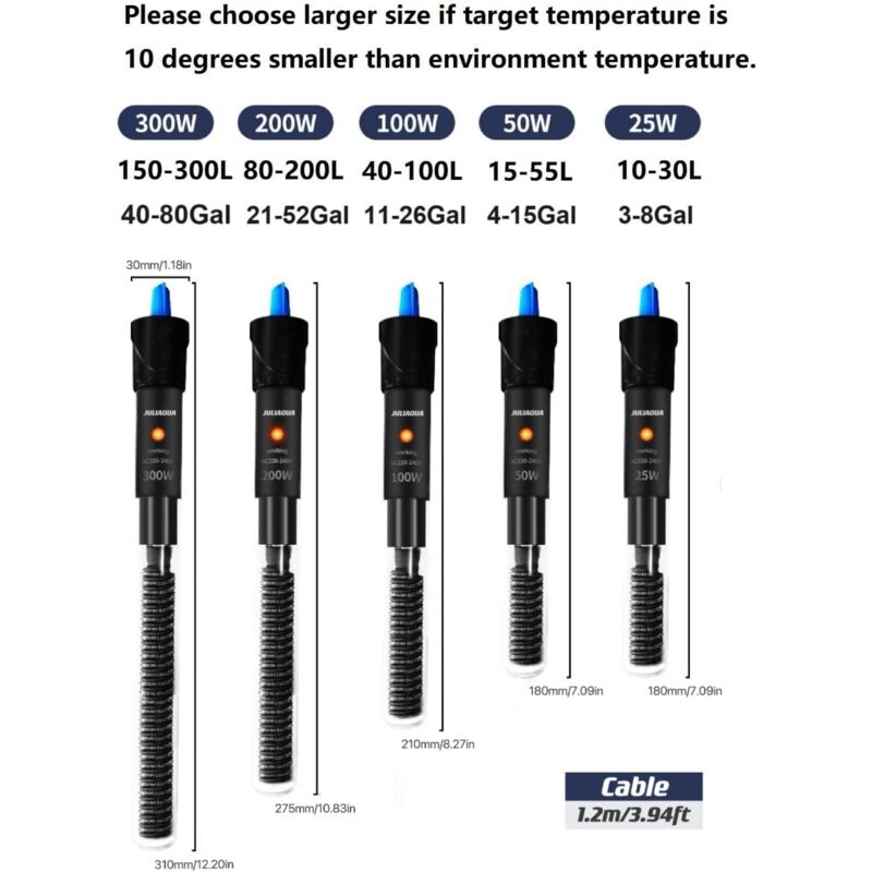 Classic Aquarium Heater For Fish Tank And Turtle 50W (Y1-50W) - Image 2