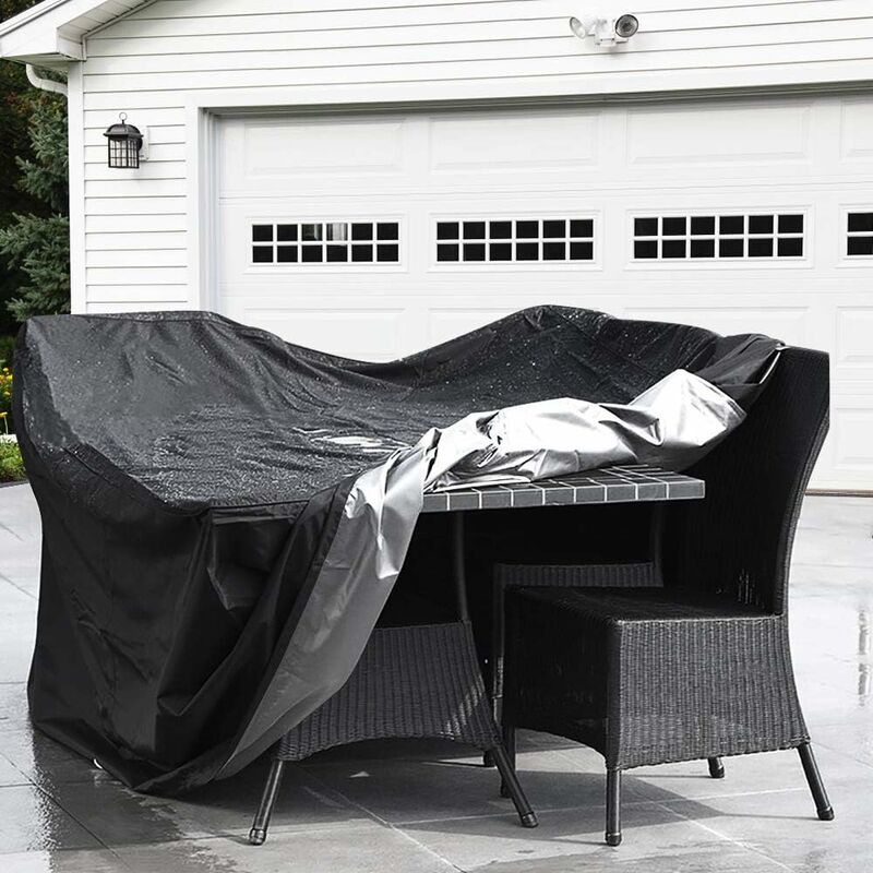 Garden Furniture Cover 210T Polyester Waterproof Anti-Uv Tarpaulin, Protective Cover For Tables, Chair, Sofa (200 160 - Image 2