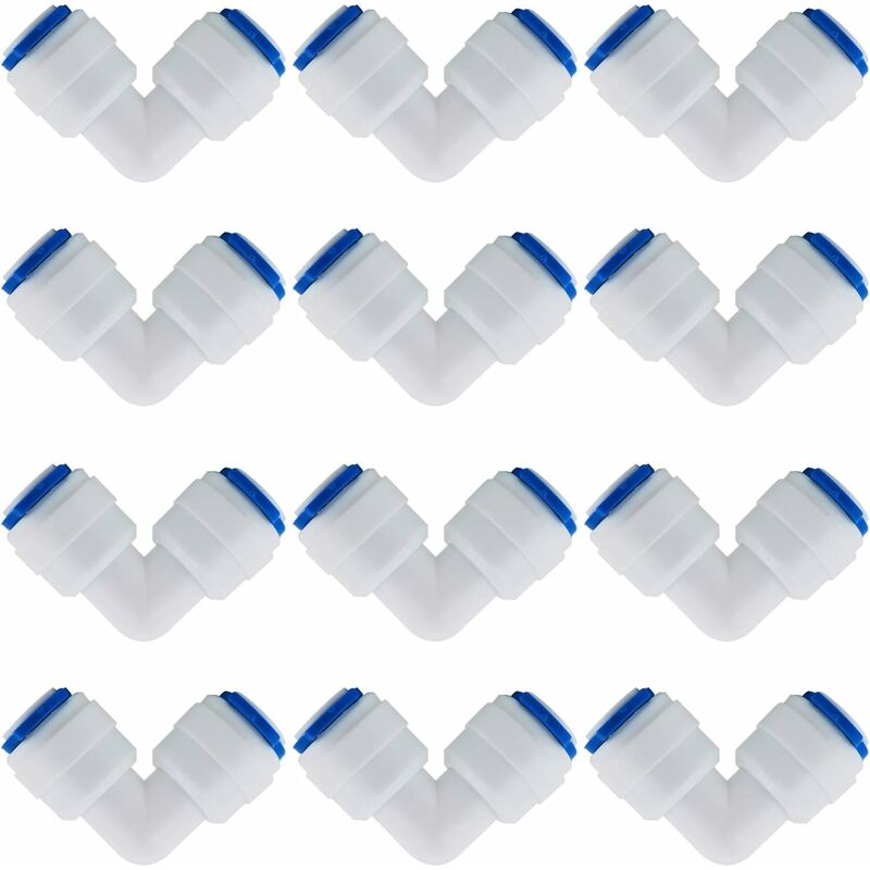 12 pcs RO Water Filter Accessories Nozzle Fitting 1/4 Inch 90 Degree Right Angle Fast Docking For Connecting Water Pipe - Image 3