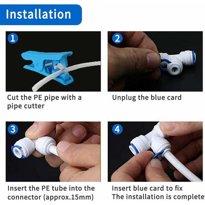 12 pcs RO Water Filter Accessories Nozzle Fitting 1/4 Inch 90 Degree Right Angle Fast Docking For Connecting Water Pipe - Image 4