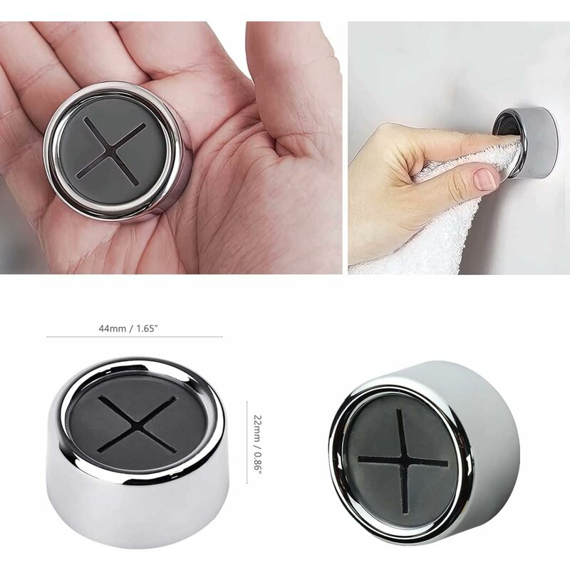 6 Pack Dishcloth Holders, ROund Self Adhesive Hooks, Kitchen Hooks, Suction Cup Towel Rack For Bathroom, Wardrobe And - Image 2