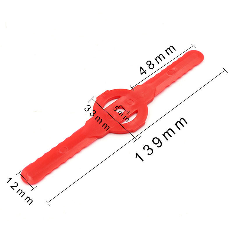 8 pcs Plastic Trimmer Replacement Blades For Grass Trimmer Plastic Lawn Mower Blades, Grass Trimmer Brush Cutter Grass - Image 2