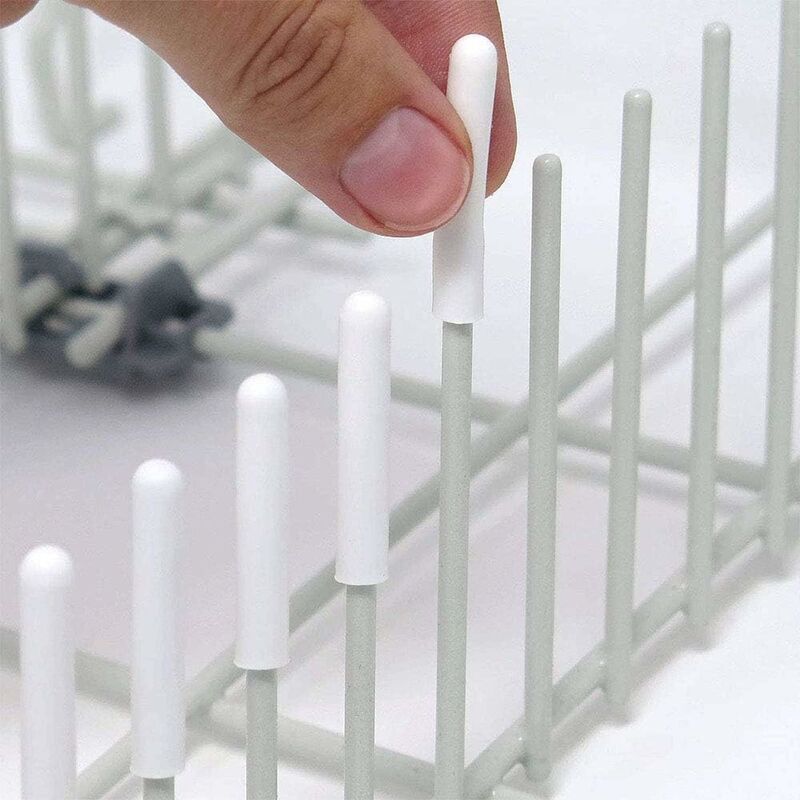 120 Pieces Dishwasher Caps, Inner Diameter 3Mm Pvc Protective Cover, Dish Basket, 325Mm (White) - Image 3