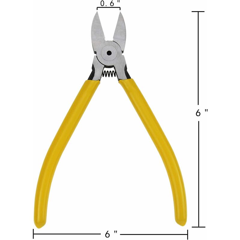 6'' Diagonal Cutting Pliers, Professional Wire Cutter With High Strength Chrome Vanadium Alloy Steel Cutting Edge - Image 2