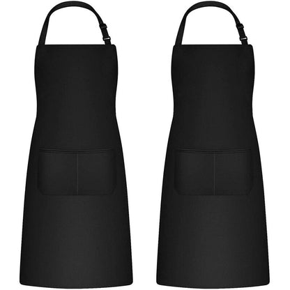 2 Pieces Kitchen Aprons For Men Women, Household Apron Tool Holder Aprons With 2 Pockets For Bbq, Adjustable Adult