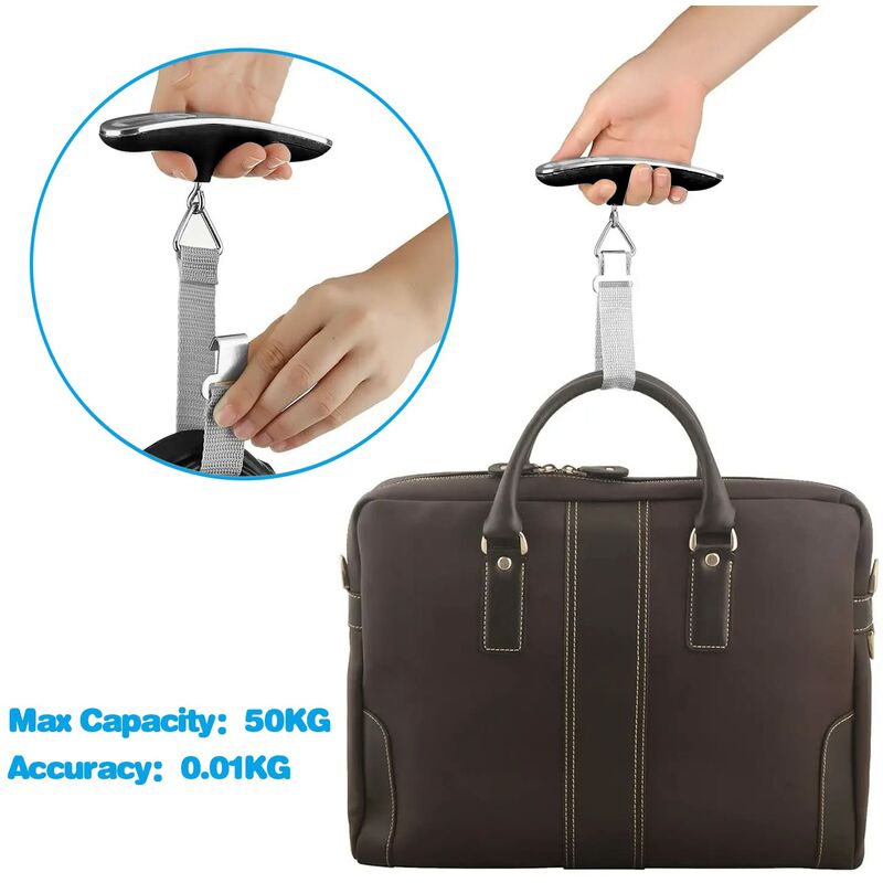 Travel Luggage Scale, Portable Digital Luggage Scale Max 50Kg/110Lb (Lb,G,Oz,Kg) Scale With Hook For - Image 2