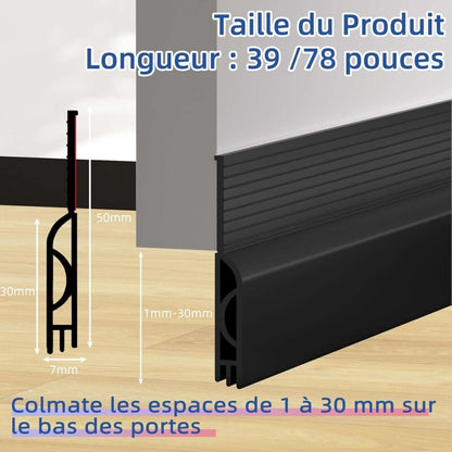 Insulated Door Bottom 100 Cm, Self-Adhesive Door Draught Excluder, Silicone Door Bottom Anti Cold Thermal Insulation - Image 2
