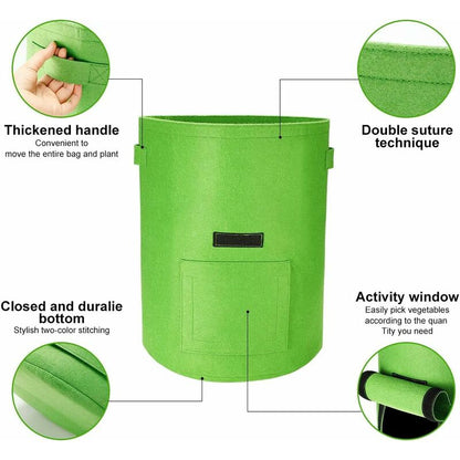 Potato Grow Bags, 2 pcs 40L/10 Gallon Vegetable Bag, Non-Woven Fabric Planting Bag With Window, Garden Vegetable Bag - Image 2