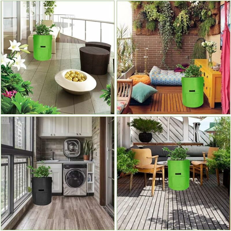 Potato Grow Bags, 2 pcs 40L/10 Gallon Vegetable Bag, Non-Woven Fabric Planting Bag With Window, Garden Vegetable Bag - Image 3