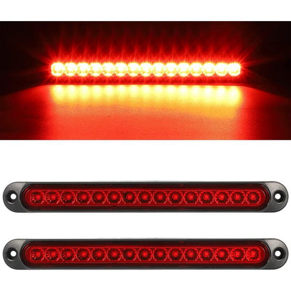 2 pcs 12-24V 15 LED Trailer Brake Tail Light Bar Waterproof Rear Lights Running Lights Identification Light For Offroad