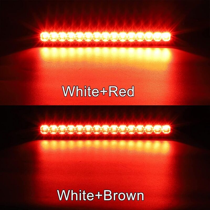 2 pcs 12-24V 15 LED Trailer Brake Tail Light Bar Waterproof Rear Lights Running Lights Identification Light For Offroad - Image 3