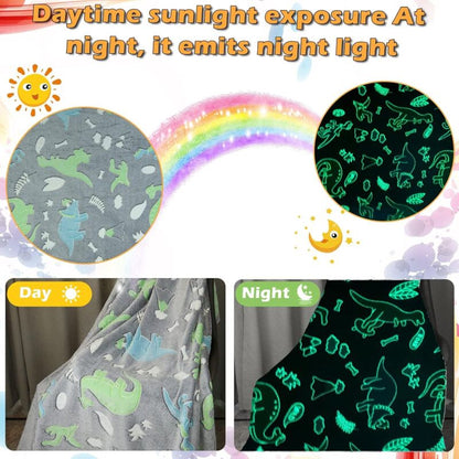 Kids Cozy Blanket, Glow In The DArk Soft Cozy Blanket, Sofa Bed Fluffy Blanket For Girls Boys. (150200 Cm) - Image 2