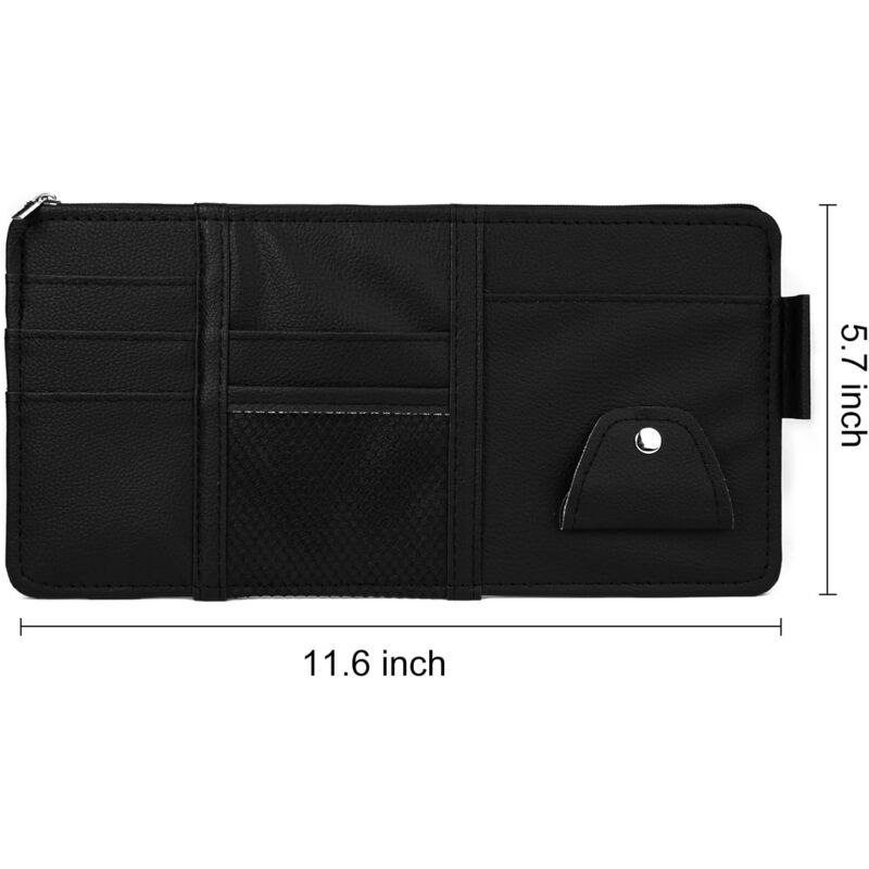 Car Interior Pocket Car Sun Visor Organizer Car Sun Visor Storage Car Sun Visor Clip Organizer Used For Credit Cards - Image 2