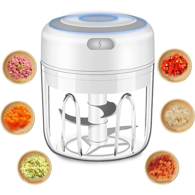 Cordless Electric Food Chopper, Mini Food Processor, 250Ml, Easy To Clean And Replace, Durable Electric Blender For - Image 2