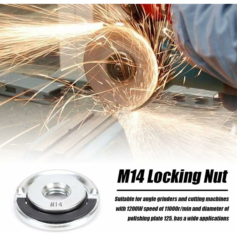 Angle Grinder Nuts Lock Nuts Angle Grinder Accessory Quick Utility Clamping Tool M14 14Mm Fit - Image 2