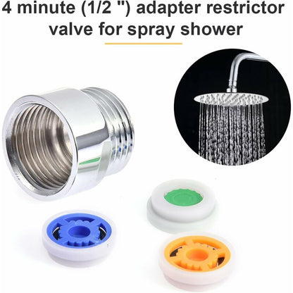 4 pcs Water Flow Restrictor Set, Shower Flow Restrictor Set For Water Saving, Up To 70% Water Saving 4L/6L/9L/Min Water - Image 3
