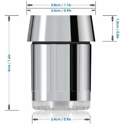 2 pcs LED Water Faucet, 7 Colors Changing Glow Water Faucet Light Water Flow Color Changing Faucet Sink Tap For Kitchen - Image 2
