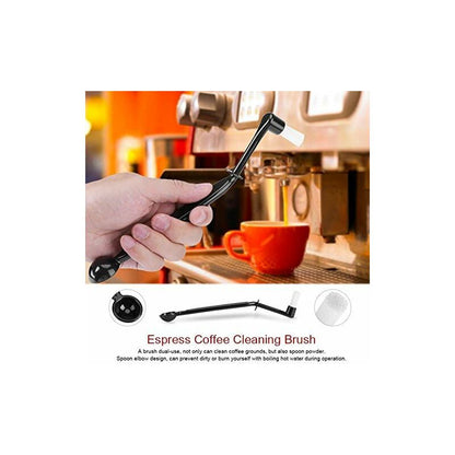 3 Pack Espresso Machine Accessories - Black Cleaning Brushes And Coffee Decorating Brush - Image 2