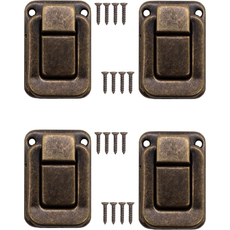 4 pcs U-Shaped Clasps For Chests, Boxes, Chests, Vintage Design In Brass 47 X 32 Mm, Bronze, Copper - Image 3