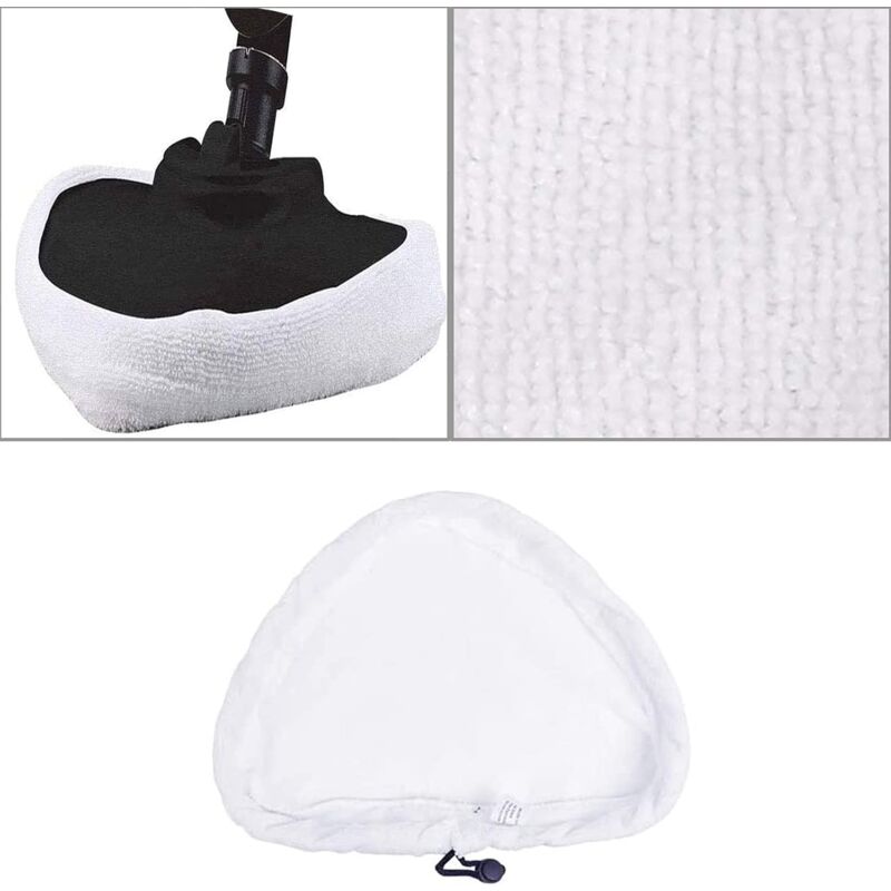 4 pcs Steam Mop Replacement Cloths, Microfiber Cloth Pads, Triangular Microfiber Floor Cloths, Suitable For Steam Mops, - Image 4