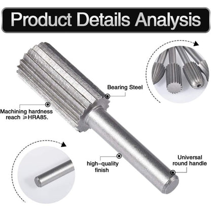6 pcs Double Cut Tungsten ROtary Burr Set 6Mm Shank Tungsten Files Filing/Engraving/Grinding Bits For ROtary Tools - Image 3