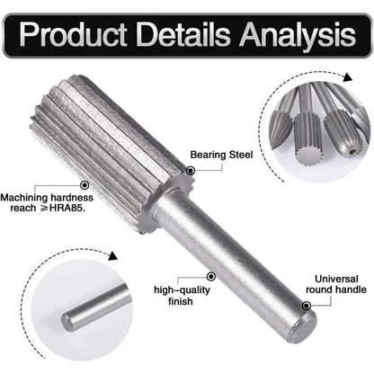 6 pcs Double Cut Tungsten ROtary Burr Set 6Mm Shank Tungsten Files Filing/Engraving/Grinding Bits For ROtary Tools - Image 3