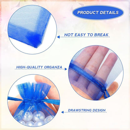 100 pcs Organza Bags 7X9Cm, Small Organza Pouches Jewelry Bags With Drawstring, For Wedding Party Favors Christmas - Image 3