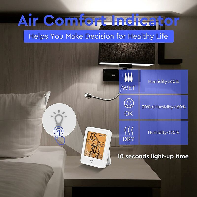 ROom Thermometer Digital Indoor Thermometer Hygrometer, Mini Temperature Monitor And Hygrometer For Home Office Air - Image 4