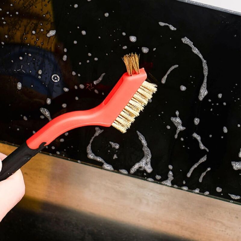 3 pcs Wire Brushes Stainless Steel Brass Carbon Nylon Scrub Brushes For Cleaning Welding Slag Stripping Rust Dust - Image 4