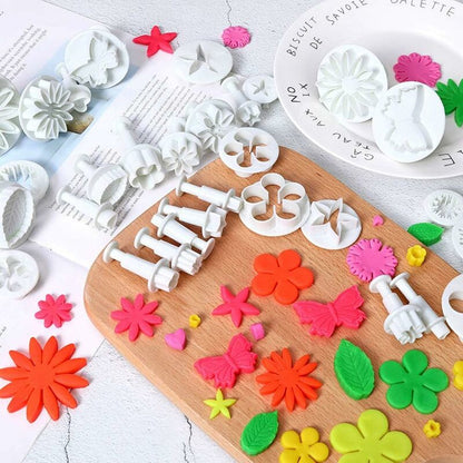 33 Pieces Fondant Cake Decorating Tools Set For Birthday Cake Decorating Fondant Cookie Sugar Paste - Image 3