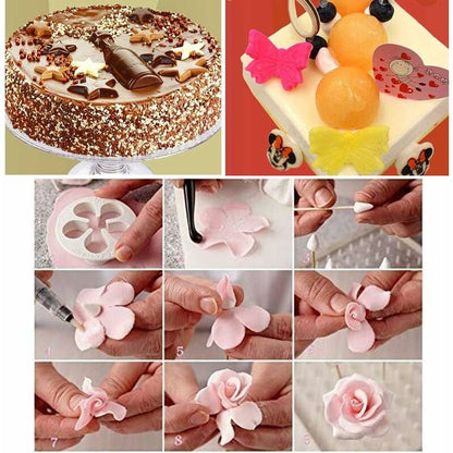 33 Pieces Fondant Cake Decorating Tools Set For Birthday Cake Decorating Fondant Cookie Sugar Paste - Image 4