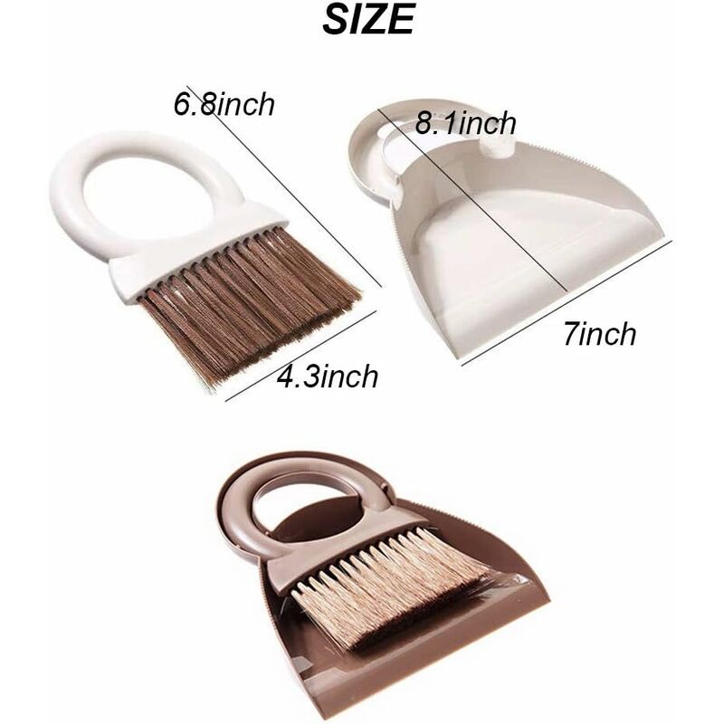 Dustpan And Brush Set Multifunctional Cleaning Tool Mini Sweeper With ROund Handle Dustpan Dustpan For Home Kitchen - Image 2