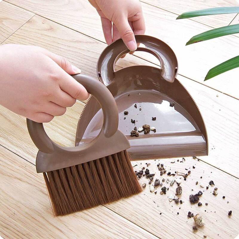 Dustpan And Brush Set Multifunctional Cleaning Tool Mini Sweeper With ROund Handle Dustpan Dustpan For Home Kitchen - Image 3
