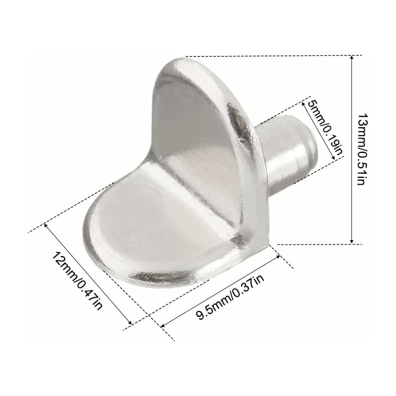 30 Pieces Shelf Support Pegs, 5Mm Shelf Pegs L-Shaped Bracket For Wood And Glass Cabinet Storage Furniture Cupboard - Image 2