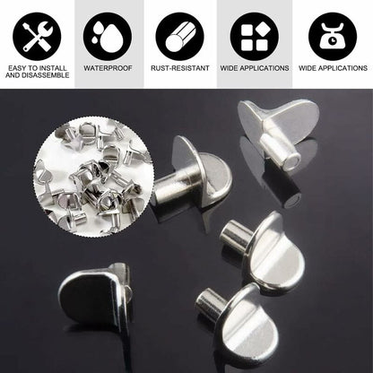 30 Pieces Shelf Support Pegs, 5Mm Shelf Pegs L-Shaped Bracket For Wood And Glass Cabinet Storage Furniture Cupboard - Image 3