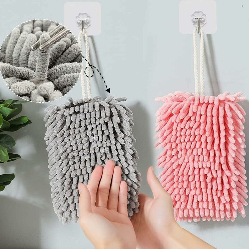 Hanging Hand Towel, Soft And Plush Microfiber Towel, Super Absorbent Quick Drying Towels With Hanging Loop For Kitchen - Image 3