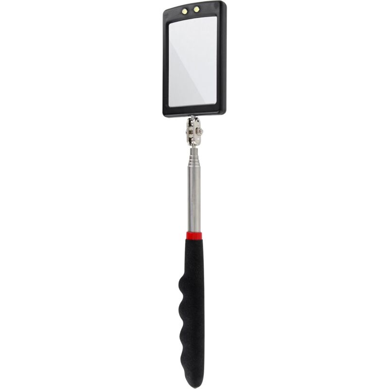 Ultra Slim LED Telescopic Mirror - Battery Included - Super Clear - Extendable Up To 88Cm - Double Ball Joint - - Image 2