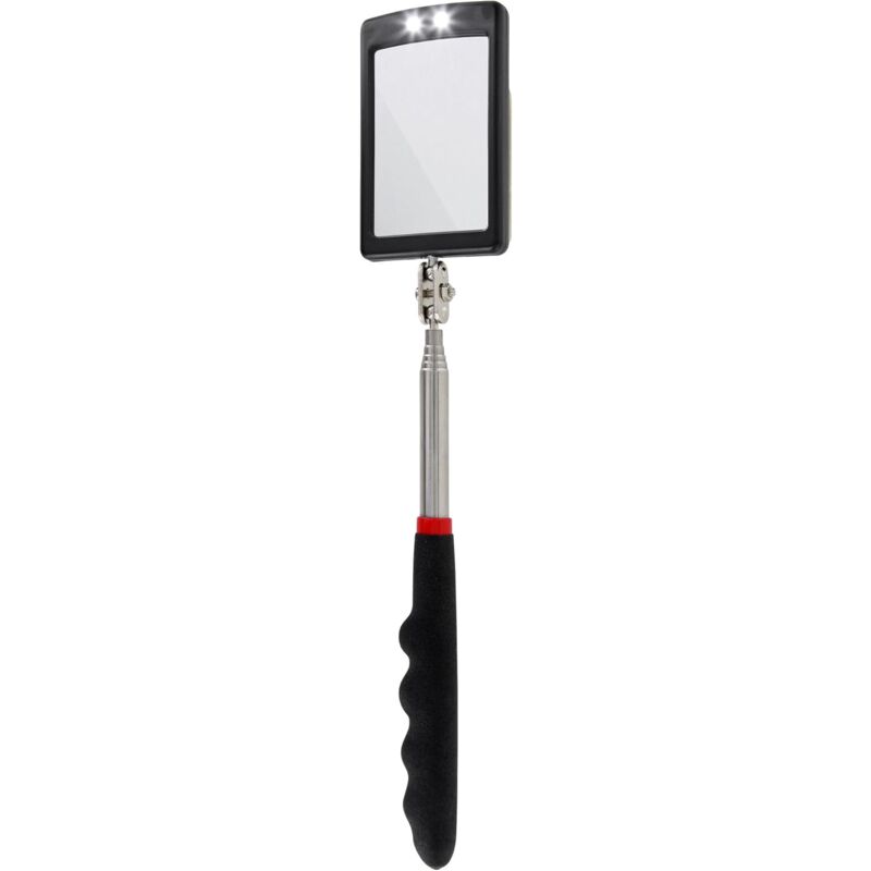 Ultra Slim LED Telescopic Mirror - Battery Included - Super Clear - Extendable Up To 88Cm - Double Ball Joint - - Image 3