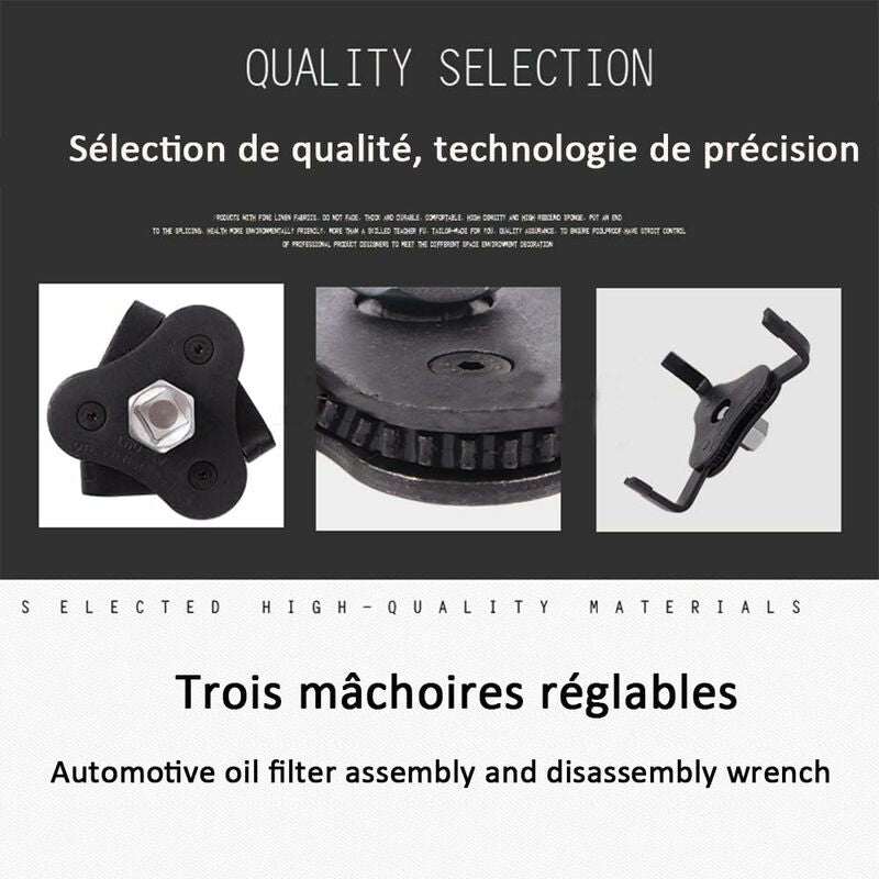 Oil Filter Wrench 3 Claws Adjustable Two Way 53-108Mm Universal - Image 2