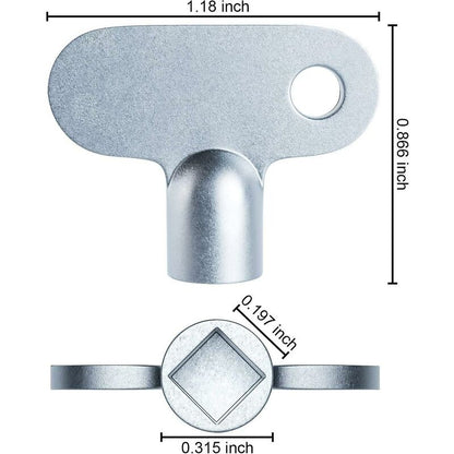 2 pcs Radiator Key Solid Radiator Bleeder Key Square Opening Radiator Key Easy Grip Hardware Clock For Valve Screw Size - Image 4