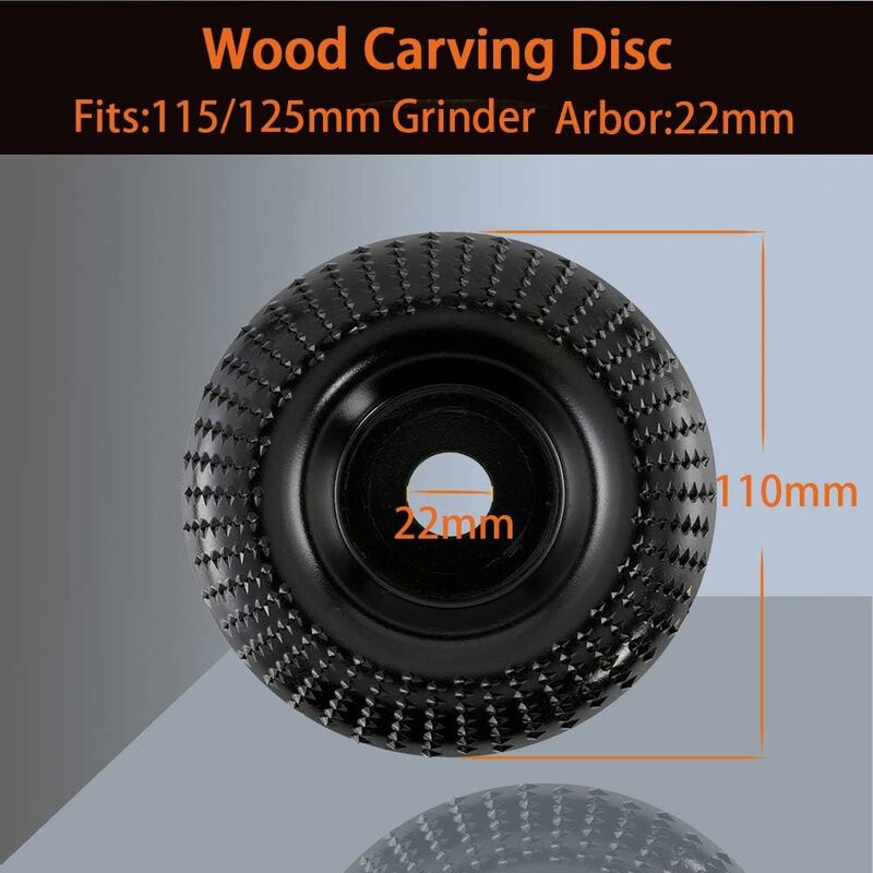 Wood Carving Disc (Ø 110Mmx 22 Mm) Wood Grinding Disc Chainsaw Disc, Tungsten Carbide Wood Grinding, Grinding Discs For - Image 3