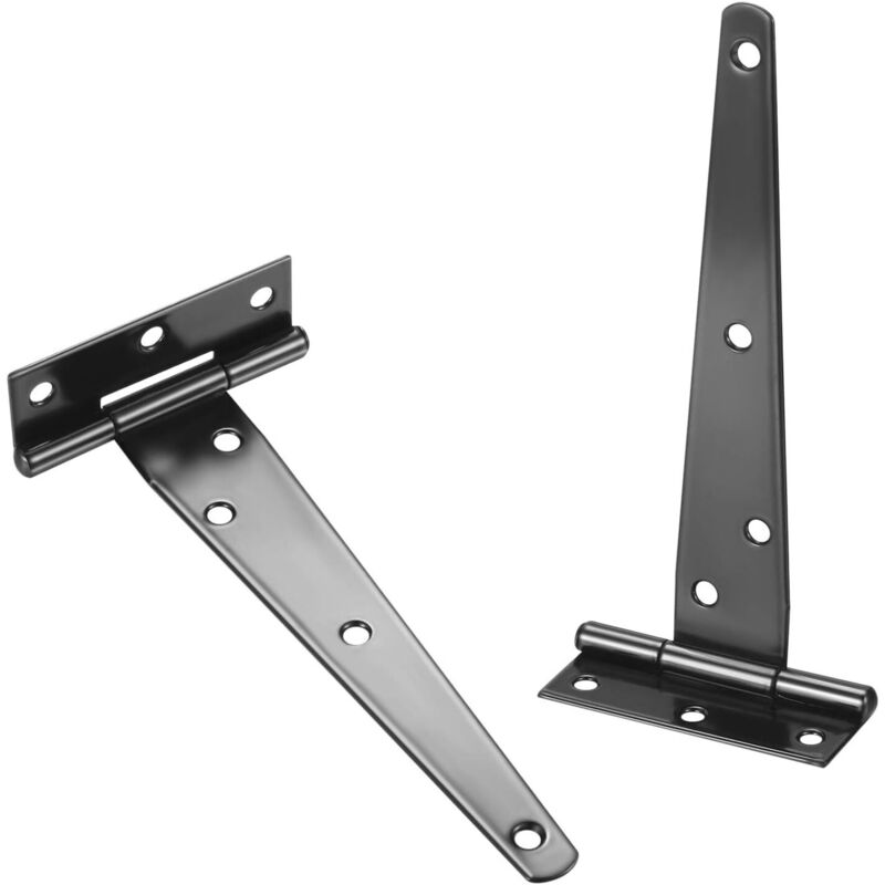4 Pack Hinges, Black Barn Door Hinges, Door Hinges, Stainless Steel Flat Hinge For Gates, Closet - 6 Inch - Image 3