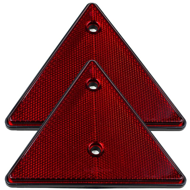 2 pcs Set Screw-On Triangle Trailer Reflectors - Image 2