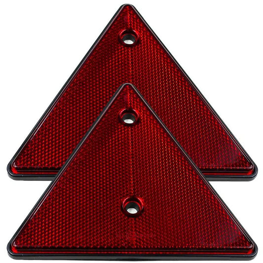 2 pcs Set Screw-On Triangle Trailer Reflectors - Image 2
