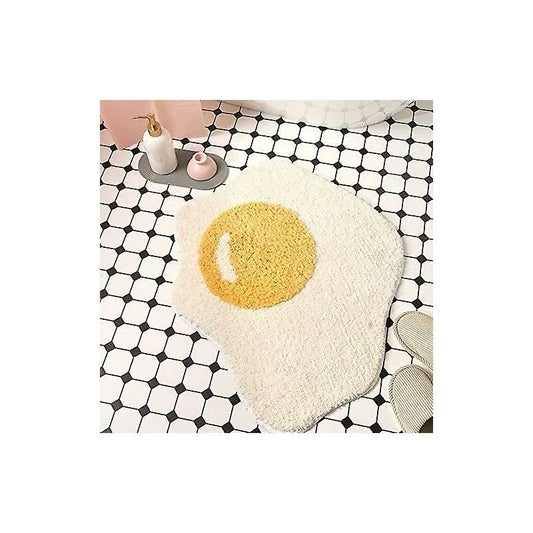 Funny Bathroom Rug Egg Pattern Entryway Kitchen Bedroom Carpet Chic Doormat，70 X 58 Cm - Image 2