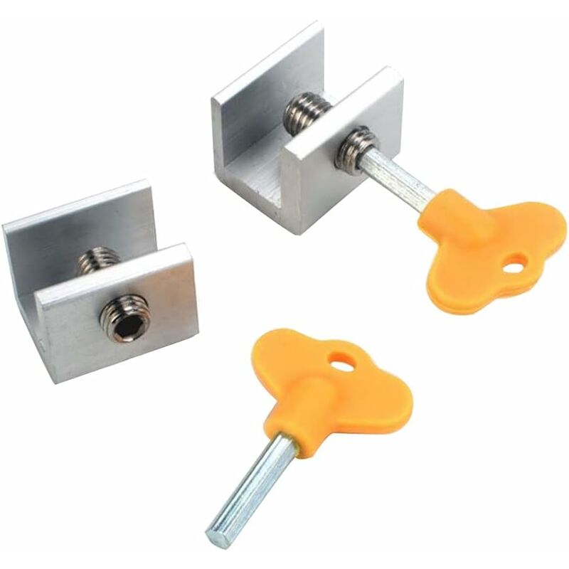 Sliding Window Lock 4 Pieces Sliding Door Lock Adjustable Window Lock Adjustable Sliding Door Locks Aluminum Alloy - Image 4
