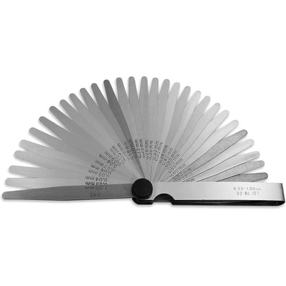 32 Blades Steel Feeler Gauge - Dual Marked Metric And Imperial Measuring Tool For Measuring Gap Width Or Thickness - Image 2