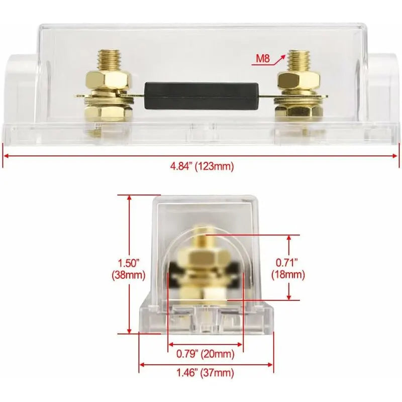 Car Fuse Holder - Audio, Video, Stereo Anl - Gauge 0 2 4 - Input And Output With 250A Anl Fuse - Image 3