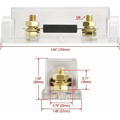 Car Fuse Holder - Audio, Video, Stereo Anl - Gauge 0 2 4 - Input And Output With 250A Anl Fuse - Image 3